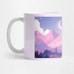 Pastel mountaintops Mug